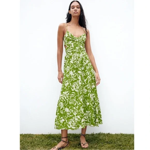 Zara | Dresses | Zara Cut Out Printed Midi Dress | Poshmark Zara | Dresses | Zara Cut Out Printed Midi Dress | Poshmark